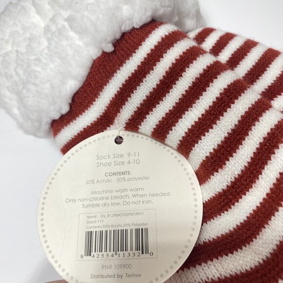 Cozy Reading Warm Long Slipper Style Socks With Grips On Bottom New Women’s - Picture 3 of 6